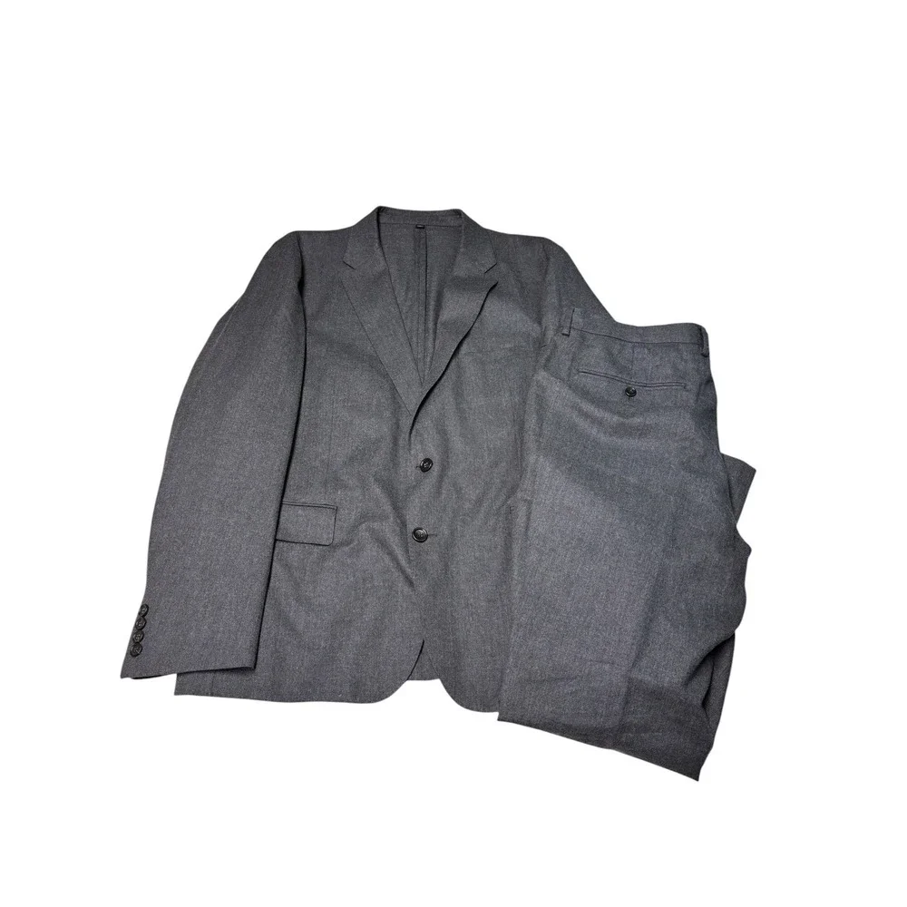 J.Crew Ludlow Slim Suit Mens 46R W38 L30 Moon British Cloth Charcoal Grey Wool